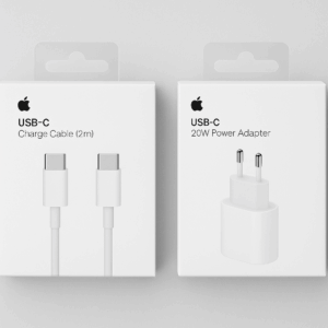 Eredeti APPLE MUVV3ZM/A hálózati töltő, USB-C, 20W, fehér <font color="red">+ </font> Eredeti Apple adat-/töltőkábel, USB-C – USB-C, 2 m, fehér, blisztercsomagolás