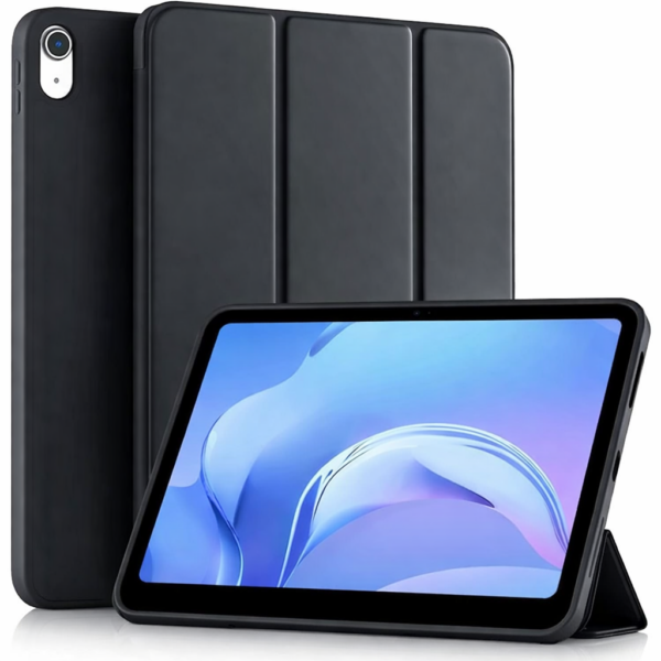 Védőtok iPad 11″-hez (11. generáció, 2025 – A16) és iPad 10,9″-hez (10. generáció, 2022), inteligens tok háromrészes, összecsukható állvánnyal, ultra-vékony hátlappal, fekete színben.