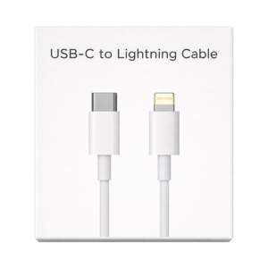 OEM adat- és töltőkábel, Apple-kompatibilis, Lightning–USB-C, 2 m, fehér, blisztercsomagolás